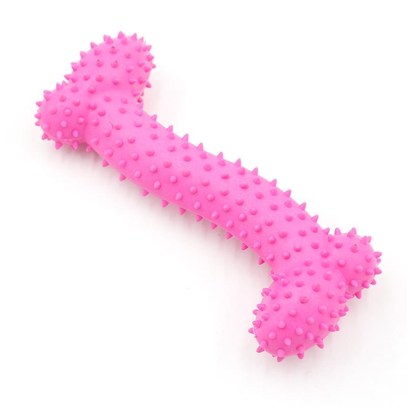 2026 Hots Tpr Rubber Dog Cat Bone Shape Toys Molar Cleaning Teeth Durable Dog Chew Toy