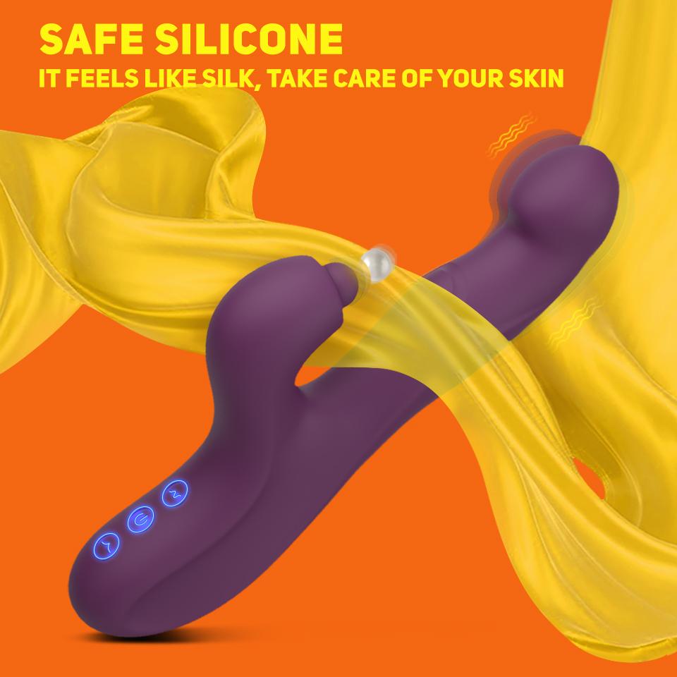 Rabbit Tapping Vibrator for Women G-Spot Patting Clitoris Stimulator Sex Toy Female Heating Dildo Flapping Vibrate Adults Goods