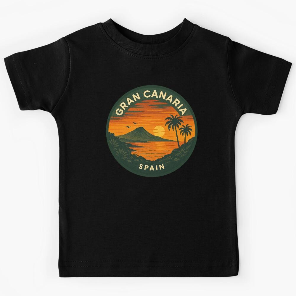 Gran Canaria Canary Islands Vintage Travel Kids T-Shirt 170