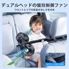 PANPHEN Car Back Seat Headrest Car Fan with 3 Airflow Low USB Extension Foldable Universal Fit for Cools the Air and Helps Protect Against Extreme