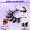 10 Pairs Fluffy Thick 3D Faux Mink Lash Glue Version Full Strip Lashes  Eye Lash Extension