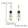 Snowflake Snowman Dangle Earrings Alloy Christmas Earrings Gifts Women Snowman Earrings  Women
