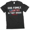 God Family Country T-shirt Charlie Kirk C.K Patriotic USA Tee Shirt Unisex T-Shirt