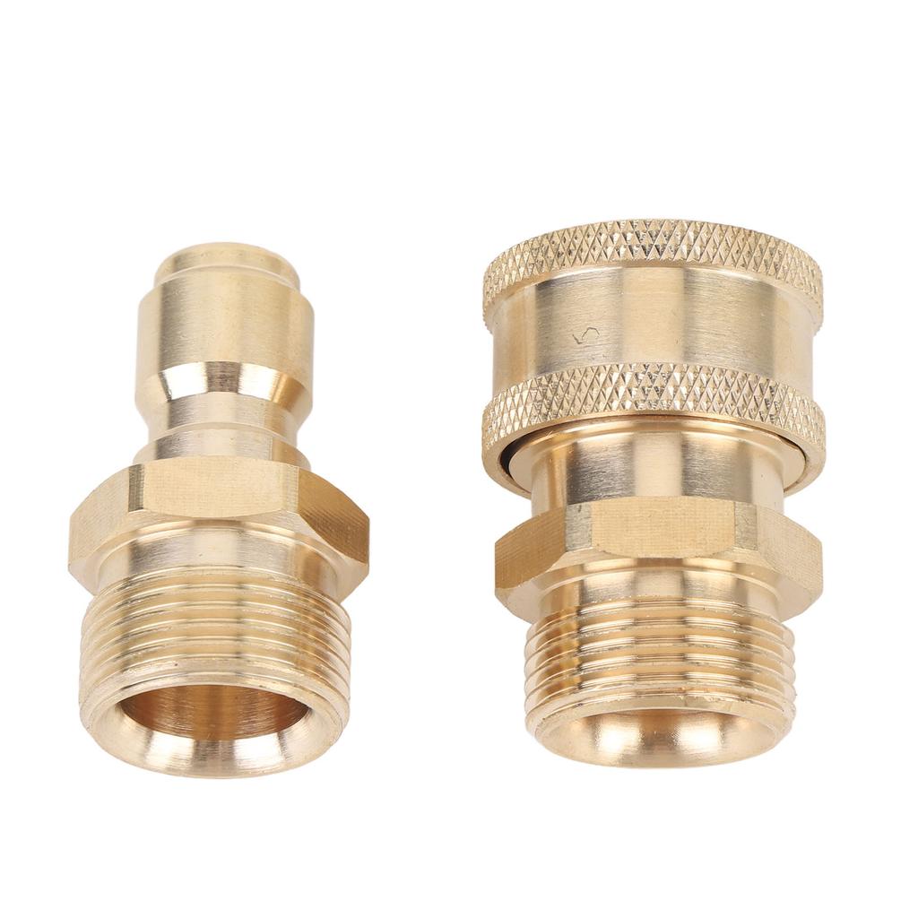 Hochdruckreiniger Adapter Set 5000 PSI Messing M22 Außengewinde Anschluss 38in Schnellkupplung