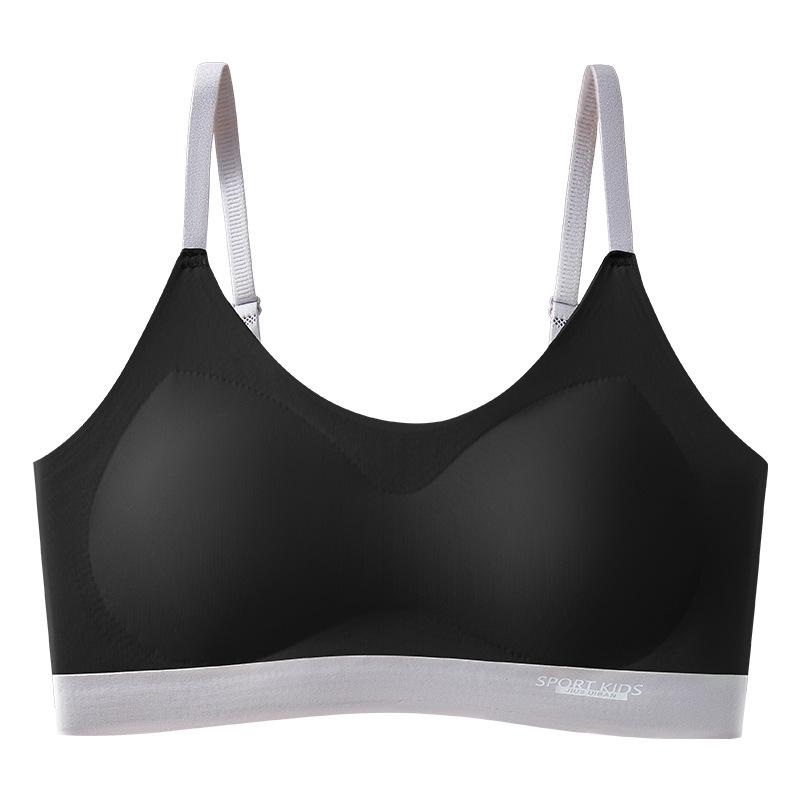 Teen Girls  Seamless Breathable Summer Vest Bra L (35-45 kg) чёрный