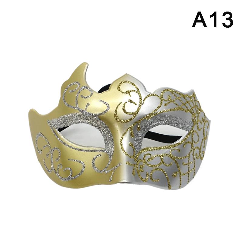 Retro Painted Half Face Masquerade Mask For Women And Men, Venice Mask, Halloween Costume Accessories, Cosplay Party Props