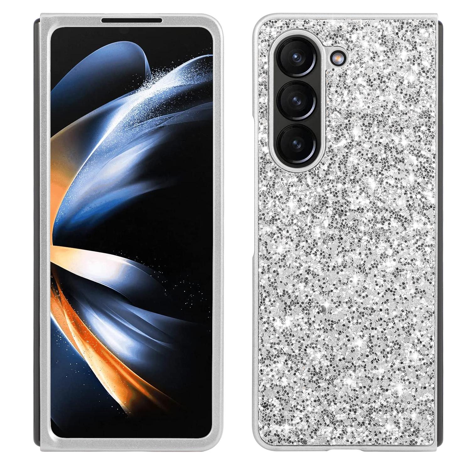 

Роскошный блестящий чехол для Samsung Galaxy Z Fold 5 Fold5 Противоударный защитный чехол для телефона Galaxy Z Fold 4 Z Fold 3 5G Мягкий силиконовый чехол For Samsung Z Fold 3 серебряный