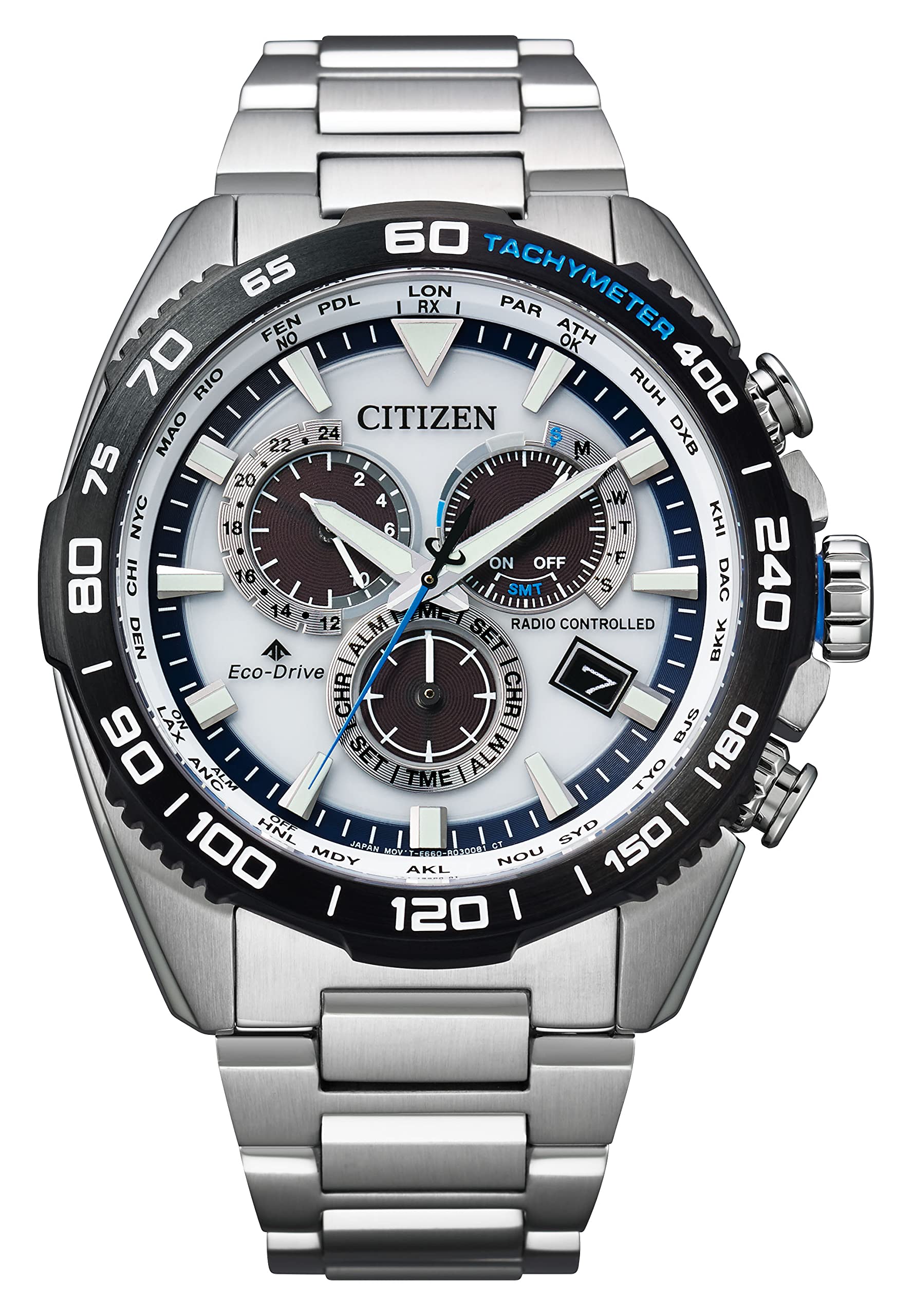 

Citizen PROMASTER Watch LAND Series Solar Watch Silver Eco-Drive Radio-Controlled (Business/Waterproof/) Radio-Controlled CB5034-91A Men s
