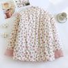 Mamas Vintage Verdickte Baumwolljacke Handgemachter Floraler Wintermantel Warme Baumwollwattierte Oberbekleidung