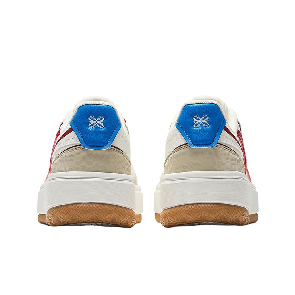 Anta Sunny Breeze Cushioning Abrasion Resistant Low top Skateboard Shoes Women's Beige White Red 122638035-2