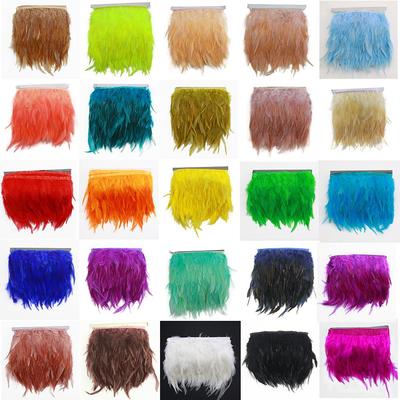 Feather1/5/10 Meter Rooster Chicken Feather Trims 4-6 Inch Natural Feathers for DIY Crafts Costume Clothing Hat Mask Making