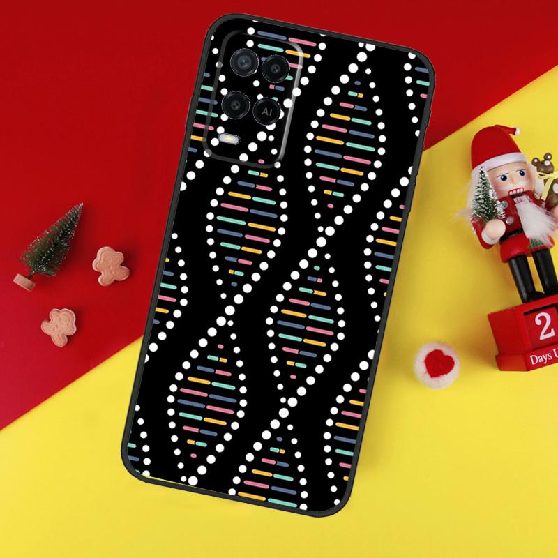 Retro DNA Science Illustration For OPPO A38 A58 A78 A98 A54 A74 A94 A16 A76 A96 A5 A9 A52 A72 A79 A53S A15 A17 A57 Case