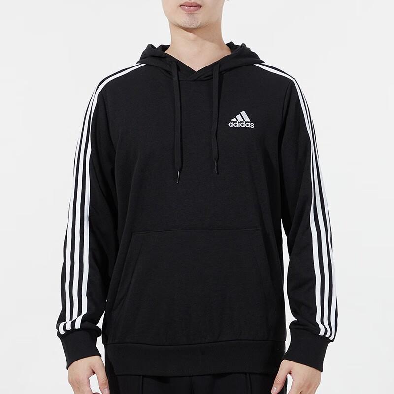 Adidas Sports Casual Pullover Sweatshirt Men Tops Black GK9062