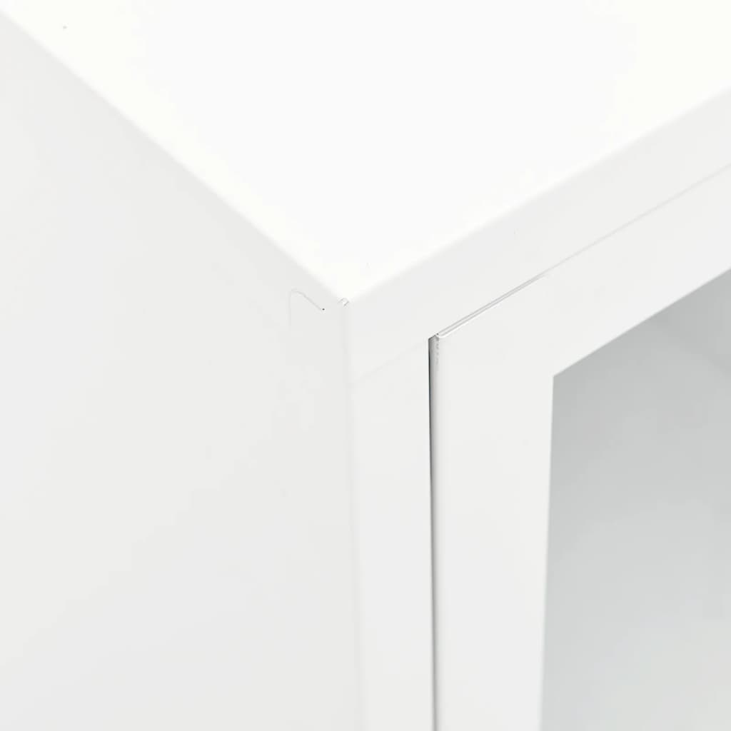 Vidaxl Szafka Pod Telewizor, Biała, 105X35X52 Cm, Stal I Szkło
