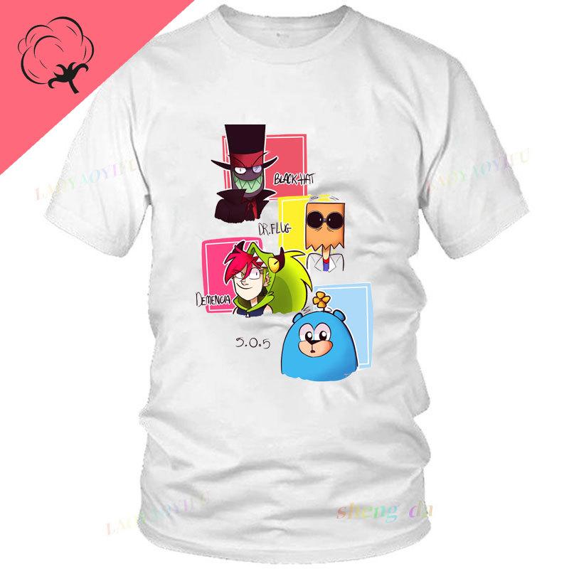 Mexico Cartoon Villainous Black Hat Casual Funny Graphic T Shirts Hot Sale Cotton Short Sleeve Streetwear Harajuku Top