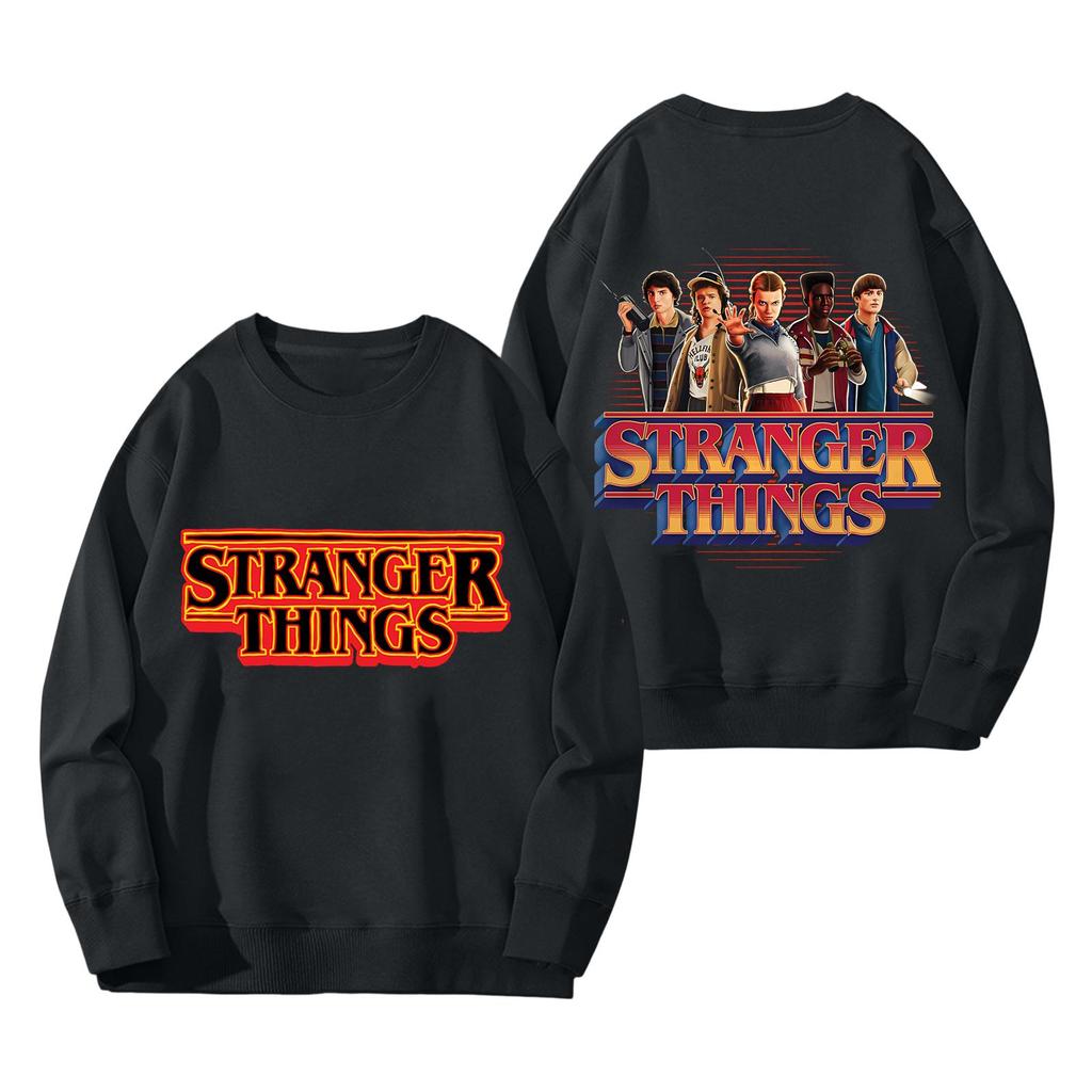 Dámská módní a ležérní mikina s dlouhým rukávem, kulatým výstřihem a potiskem