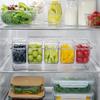Storage Container with Dividers, Bento Lunch Box for Sliced , Portable Plastic for Kitchen