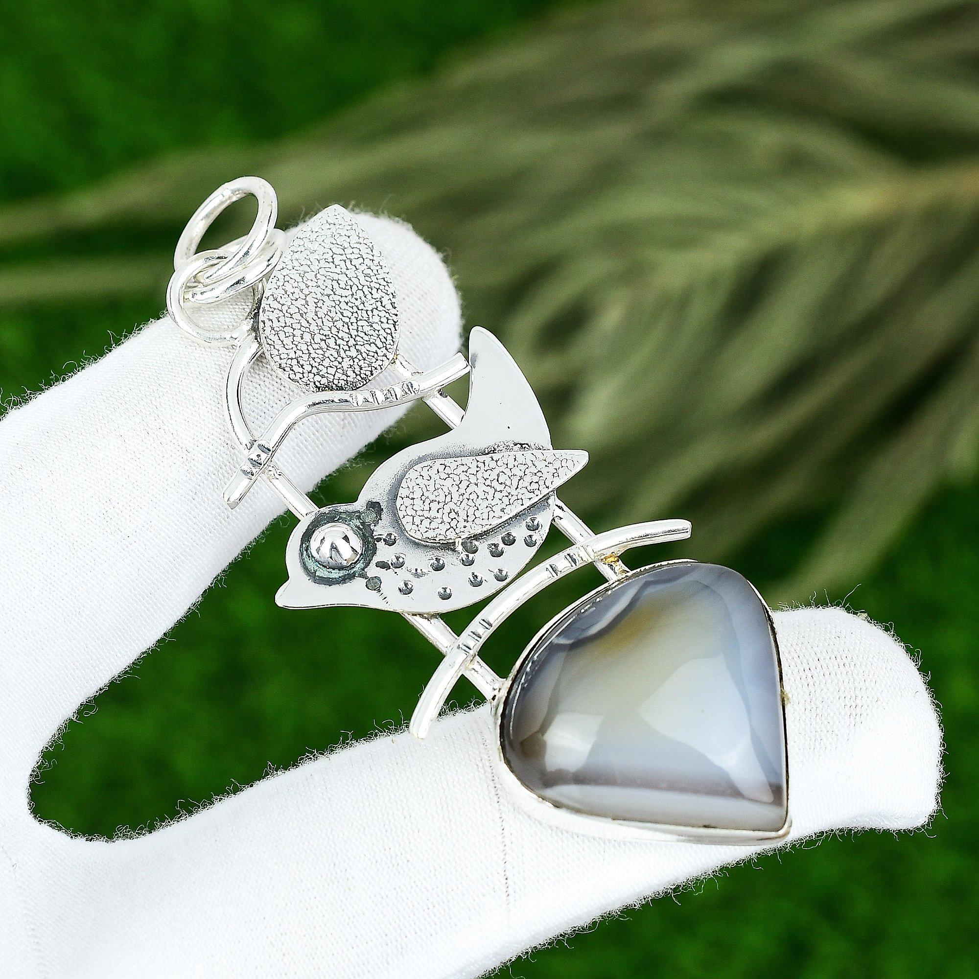 

Pear Sardonyx Stone Sterling Silver Anniversary Mother Bezel Engagement Pendant