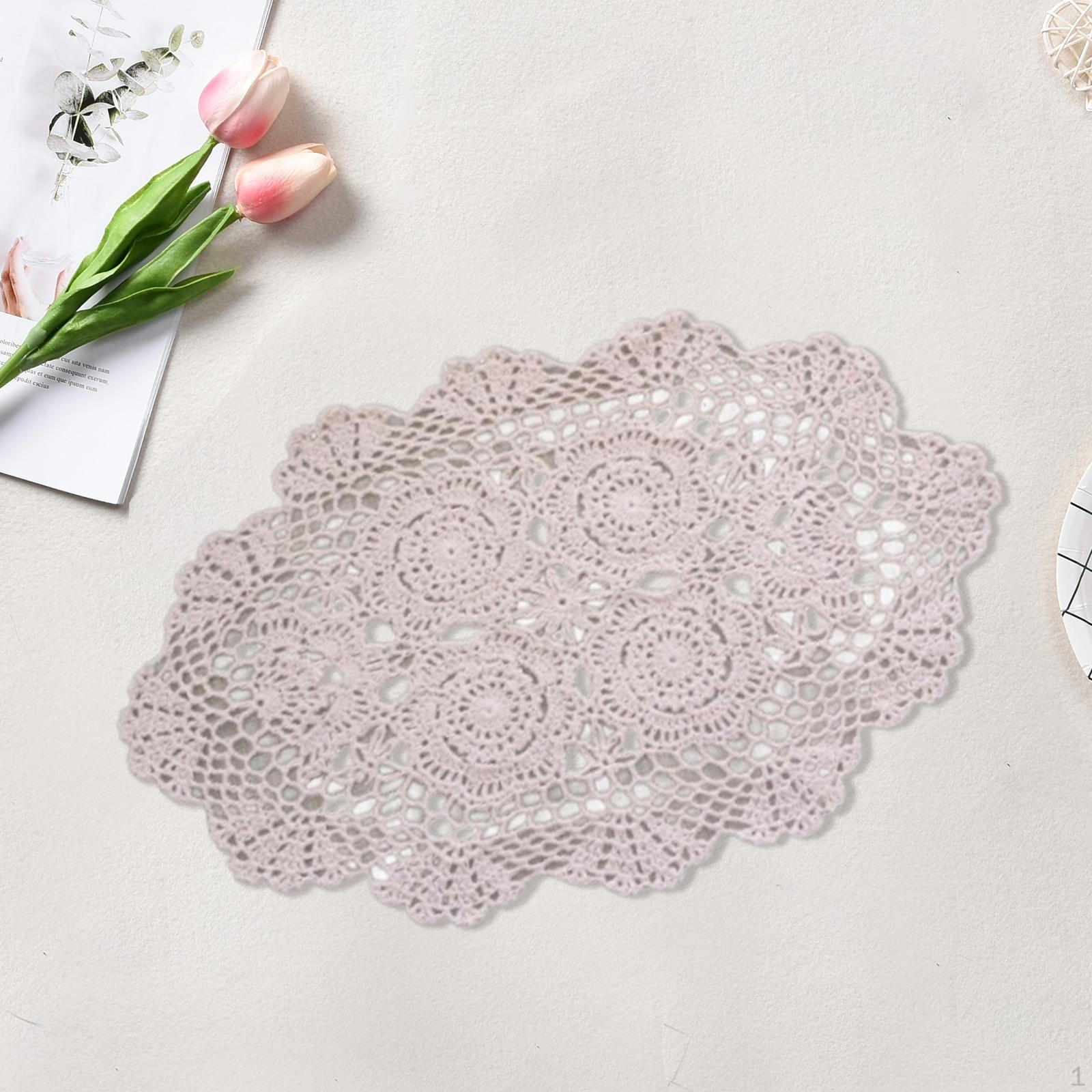 

Подставка для обеденного стола, кухонный коврик ручной работы, овальный, многоцелевой для фермерского дома белый