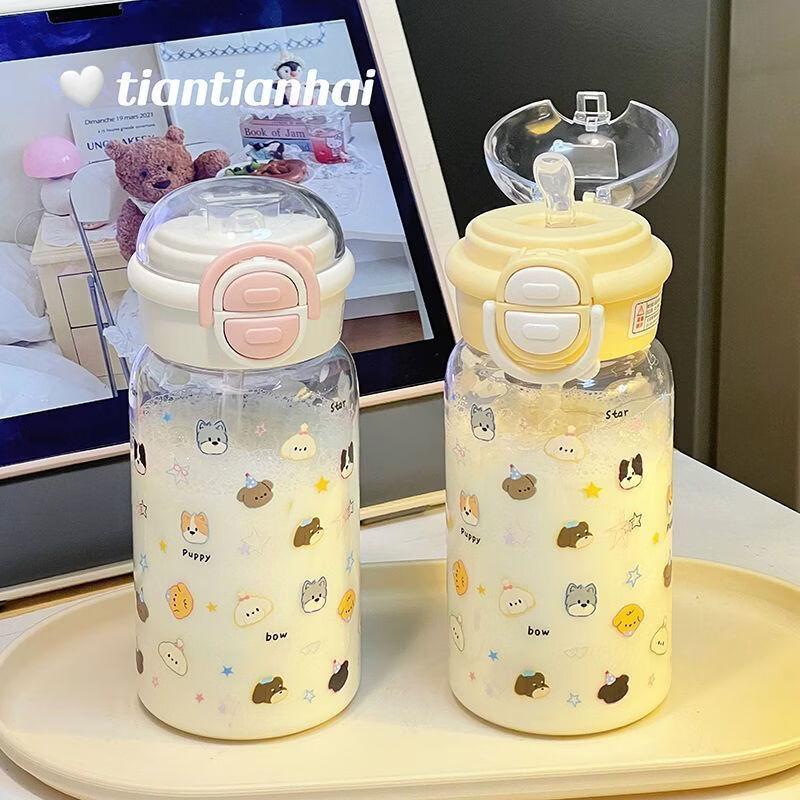 Children's Cartoon Dual-Drink Plastic Water Bottle