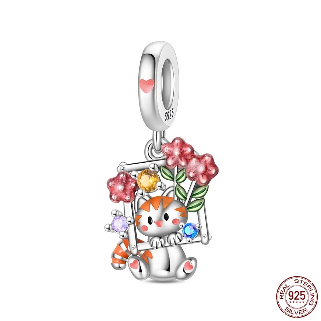 Copper Elephant Gathering Panda Pendant Charms Beads Fitoriginal Bracelet Diy Birthday Jewelry Gifts For Women