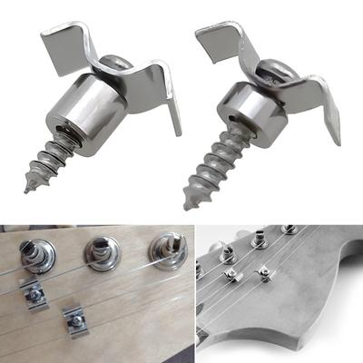 10pcs Musiclily Metal Vintage String Guides Guitar String Trees Retainers Improving Tuning Accuracy
