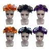 Halloween Flower Headband with Skeleton Hand Detail, Spooky Costume Hair Piece for Cosplay, Parties and Stage Looks