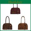 Boston Style Handbag Small Pu With Seaming Details For Work Or Casual