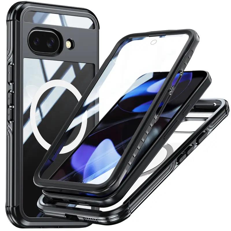 

360 Full Shockproof Magnetic Phone Case For Magsafe Google Pixel 9 9A 9 Pro 9 XL Wireless Charging Outdoor Three defenses Fundas Google Pixel 9
