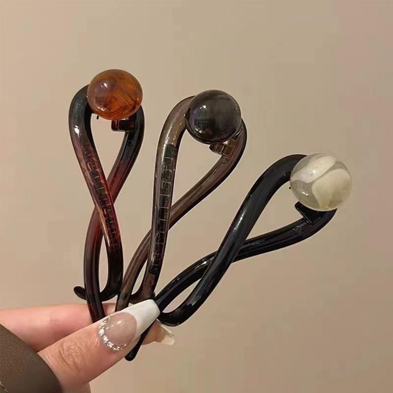 New Fashion Barrettes Retro S Shape Ponytail Twist Hair Clips Hairpins Twisted Hollow Out Shark Clips Headdress Hair Accessories