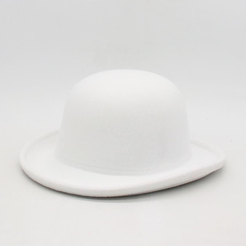 

French Crimped Hat Woolen Top Hat Women S Bowler Top Hat Felt Hat One size fits all [dome roll]