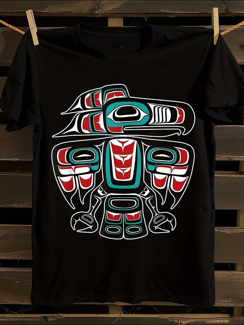 

Everyday Haida Tlingit Raven Totem T-Shirt Mens Tshirt Womens Tshirts with Letters Print Short Sleeves T-Shirt Casual Street Tee Shirt Top XXL