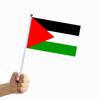 Bandiere della Palestina tenute in mano Morbide resistenti all'usura Non sbiadiscono Modello squisito Sventolando a mano Bandiere nazionali della Palestina Decorazioni