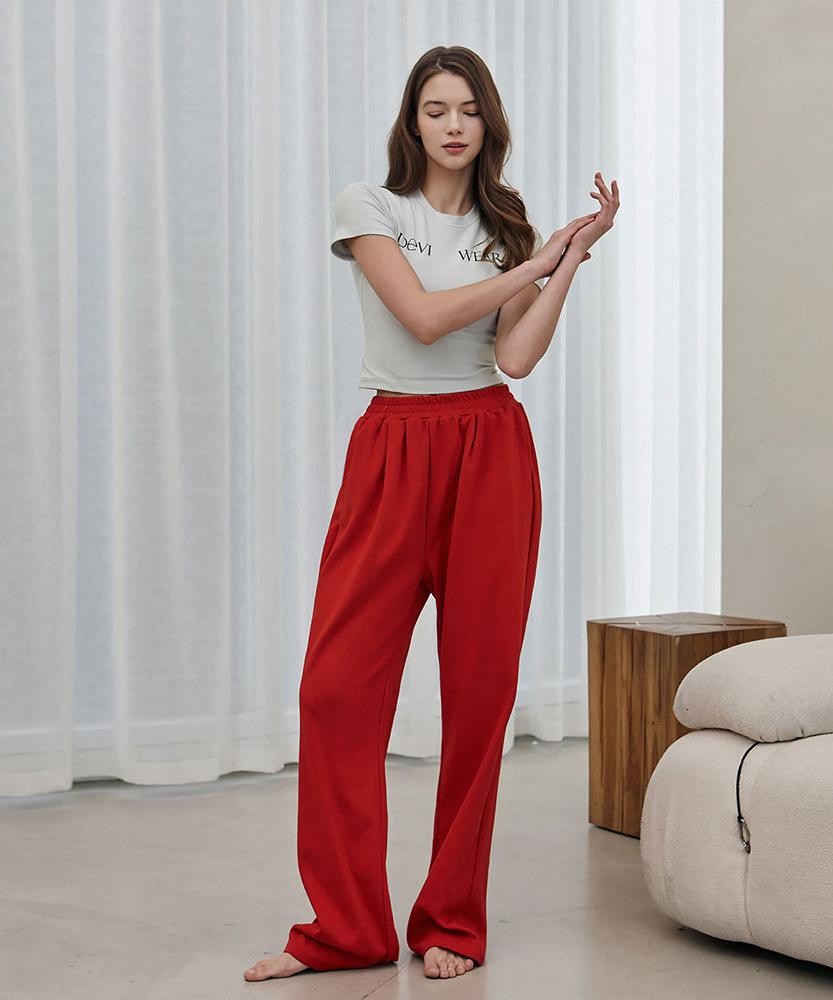 Debiweeo Long Wide Training Pants Devi-B0072-Red