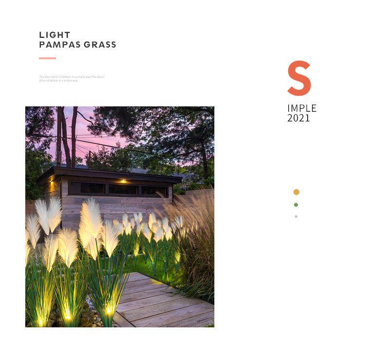 LED Solar Reed Garden Light for Outdoor Decor