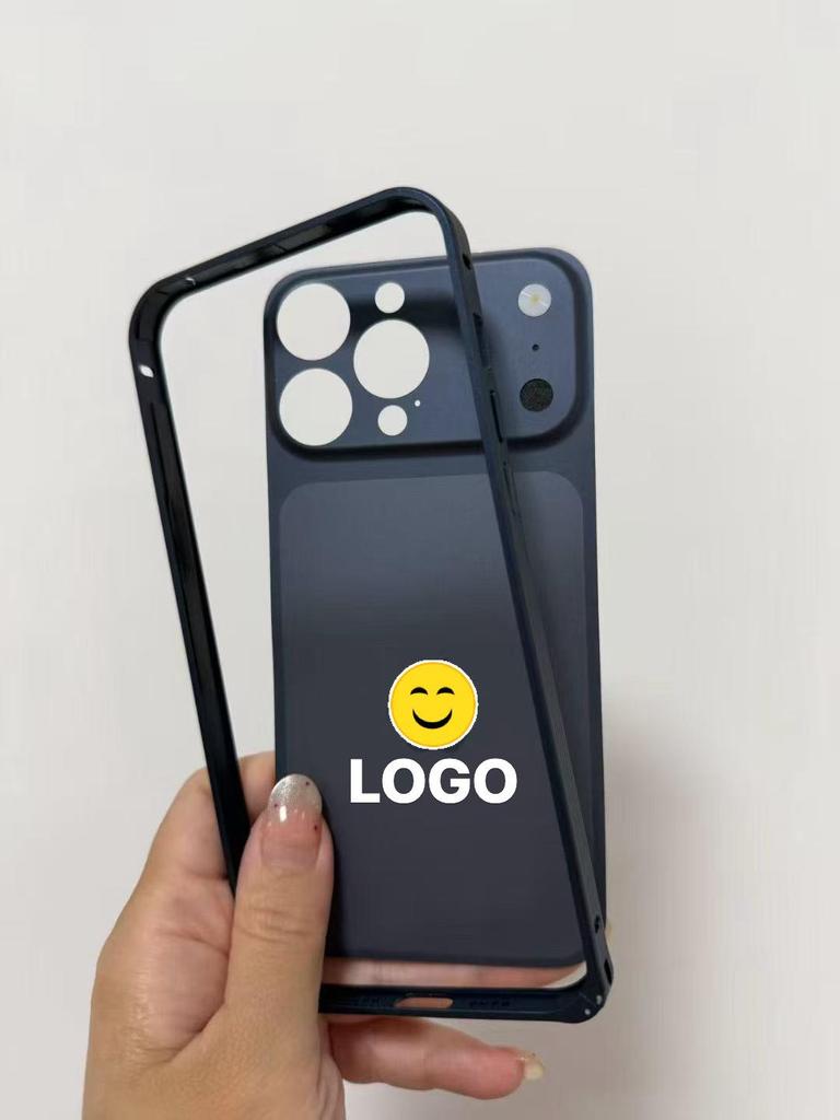 iPhone 13-16 Protective Case with Metal Back Panel and iPhone 17 Frosted Back Film