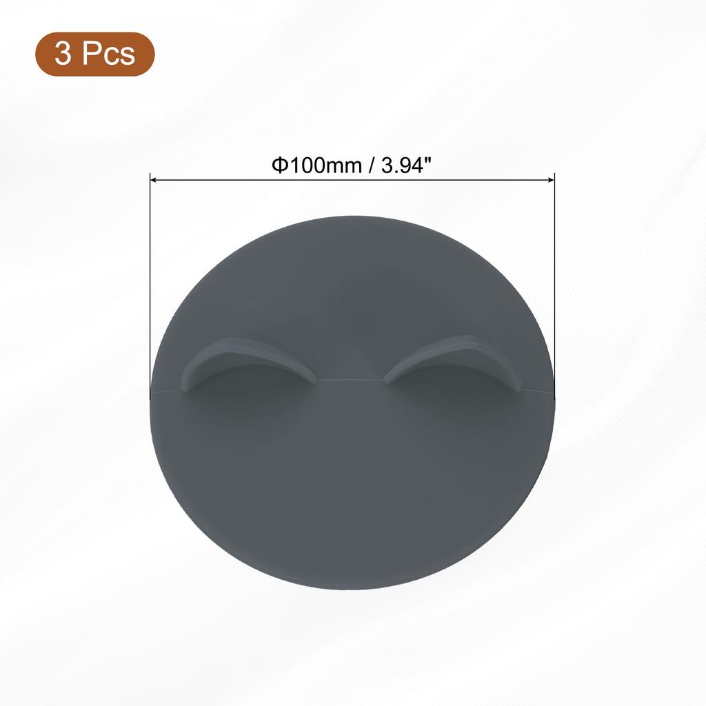 3Pcs Silicone Cup Lids 3.9/4.5 " Mug Cover Seal Cat Ear Cup Covers Reusable for Hot and Cold Drinks Cup Glass Cup Coffee Cup