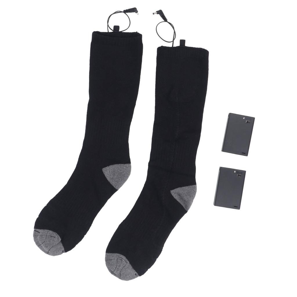 Electric Heated Socks Men Women Rechargeable 2 Sided Heating Washable Portable for Skiing Hiking Camping Uniform Size