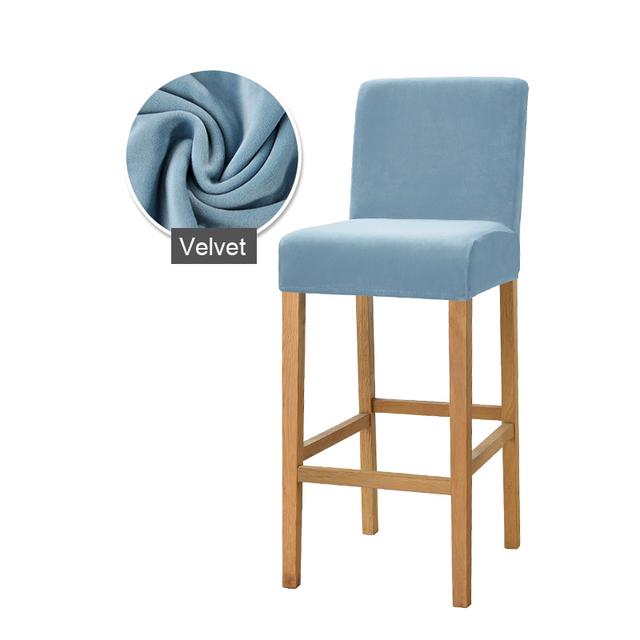 1 /2 /4 /6 Pieces Velvet Material Bar Chair Cover Large Elastic High Stool Chair Protector Seat Case Used For Dining Room