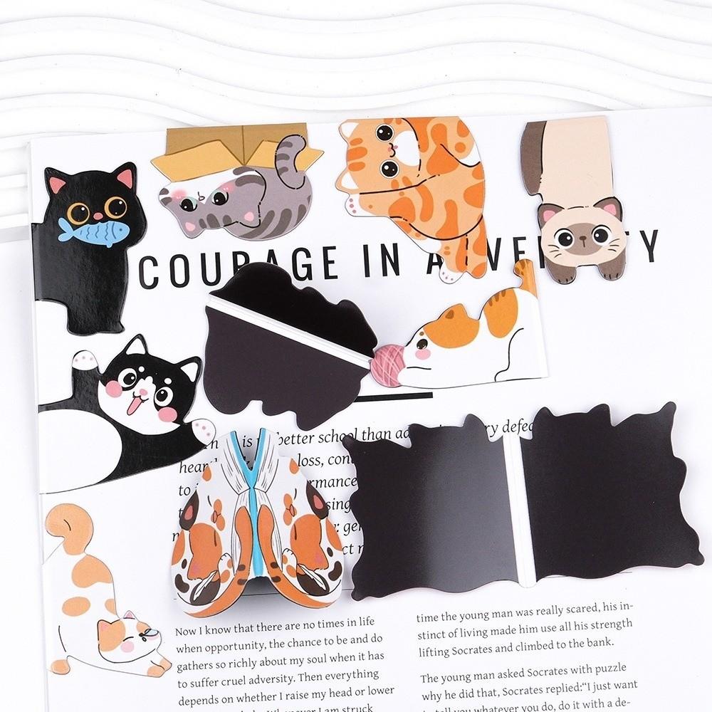 5/6/10pcs Kitten Shape Bookmark Clips Cute Page Markers Versatile Page Holders School Supplies