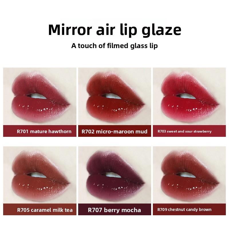 VIBELY Little Black Mirror Mirror Air Lip Glaze Watery Black Tube Moisturising Nourishing Mirror Gloss Lip Gloss Lipstick