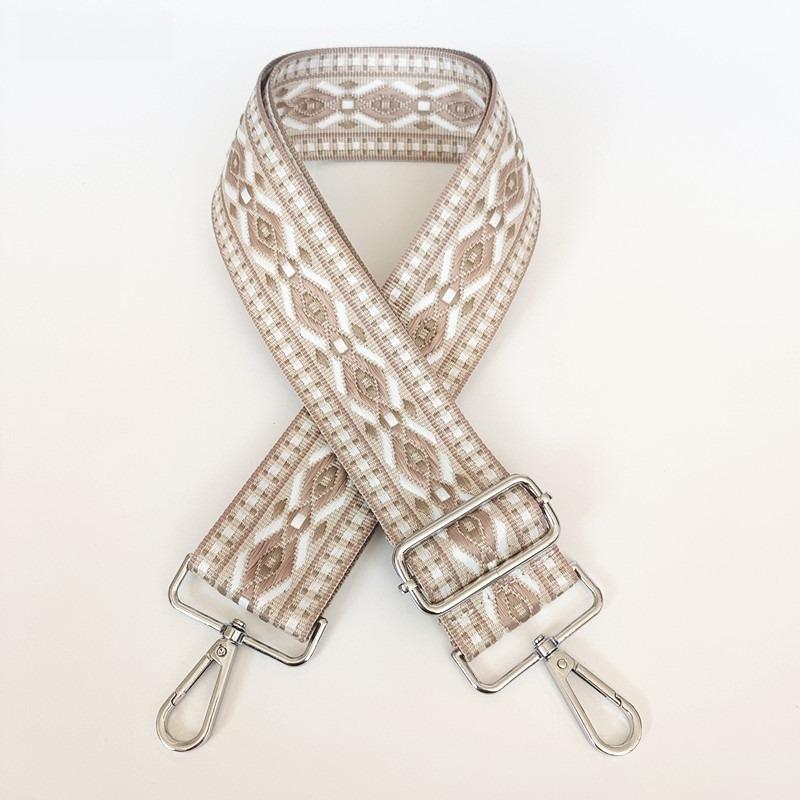 Ethnic Style Pattern Shoulder Strap Women's Backpack Accessories Multi-color Women's Bag Webbing Adjustable Widening Metal Hook