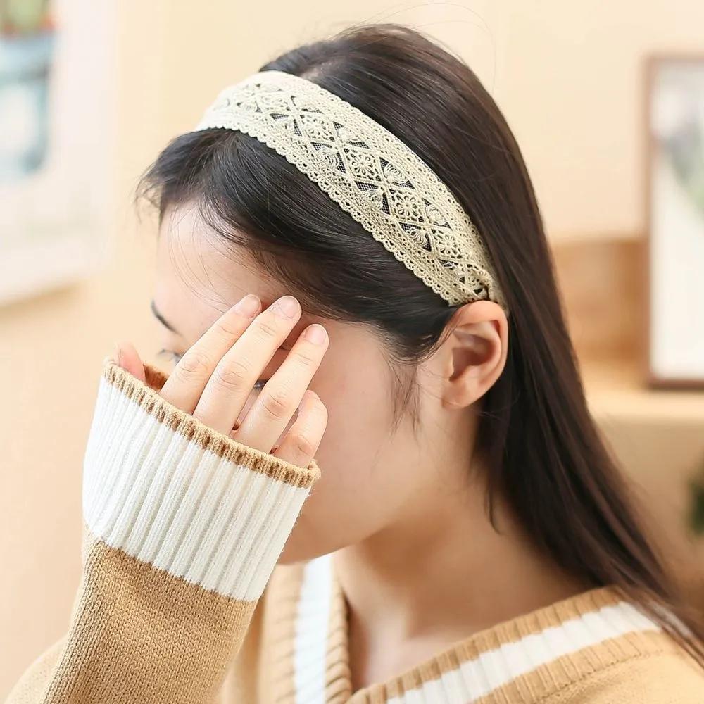 Handmade Headband Daily Headband Angel Scrunchie Frill Lace Ivory