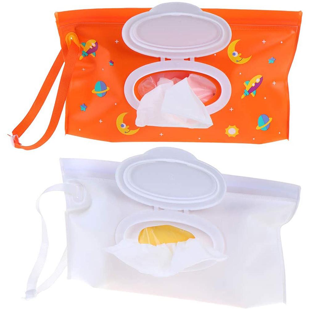 2Pcs Portable Wet Wipes Dispenser Holder Wipes Bags Case Pouch Reusable Refillable Travel Wipes