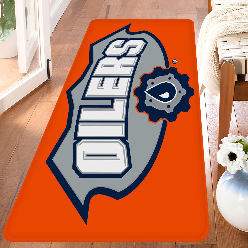 E-Edmonton O-Oilers Koupelnová rohožka Protiskluzová Absorbující vodu Dlouhá pruhovaná podložka Podložka do ložnice Vítejte Rohožka