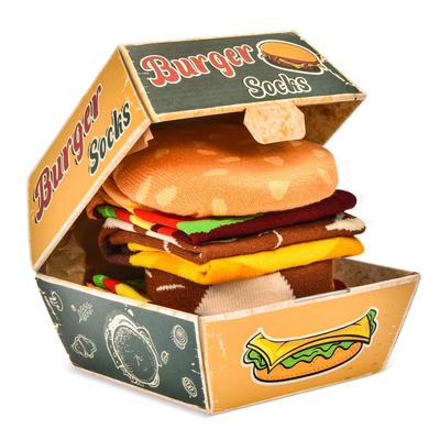 Hamburger Box Socks for Boys Funny Gift for Crew Set of 2 [AGRIMONY] Men, Women, - Men, Women, Father's Day, Christmas, Birthday, Popular, Valentine's