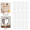 Pack of 12 Adhesive Picture Frame Hooks Easy Installation Wall Hangers for Photos Posters and Paintings Display Shelf
