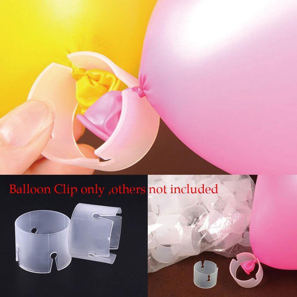 120Pcs Plastic Balloon Arch Connectors Secure Clip Ring Buckle 4-Balloon Joint Easy Slide Display Pole Setup Balloon Buckle