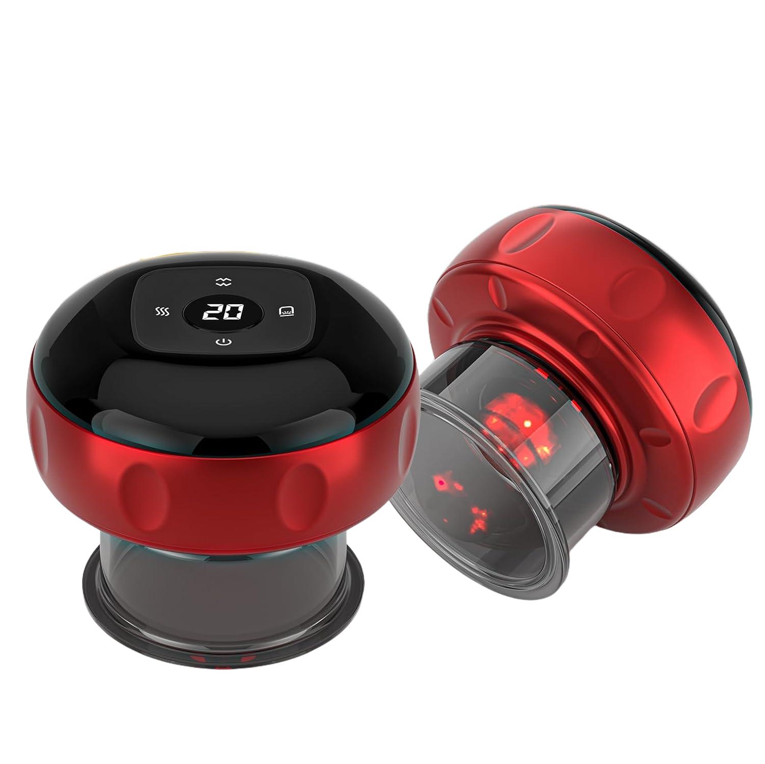 

Массаж тела со скребком Умный электрический вакуумный баночный нагревательный присоска устройство для массажа спины, шеи и рук красный