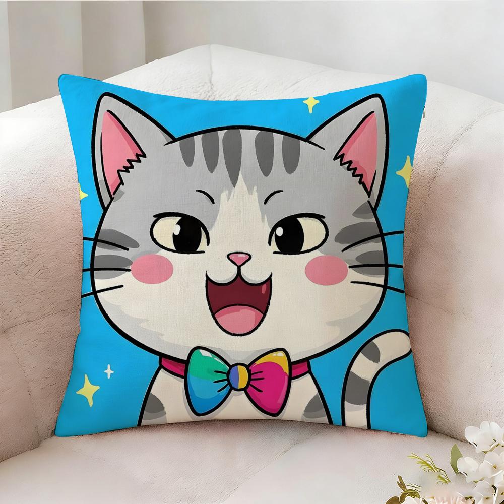 Surprised Cat Funny Party Pattern Pillow Case Pillowcase Doublesided Printed Sofa Cushion Bedroom Headboard Pillow